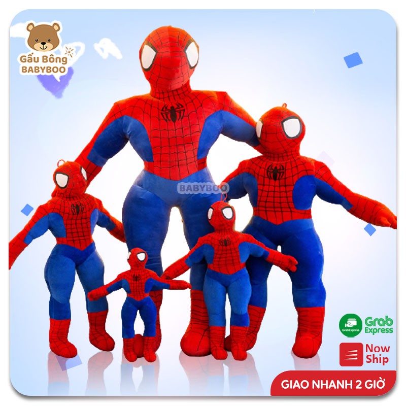 Đồ Chơi Người Nhện Spiderman Nhồi Bông Mềm Mịn Cao Cấp BABYBOO - Gối Ôm Quà Tặng Yêu Thương Cho Bé