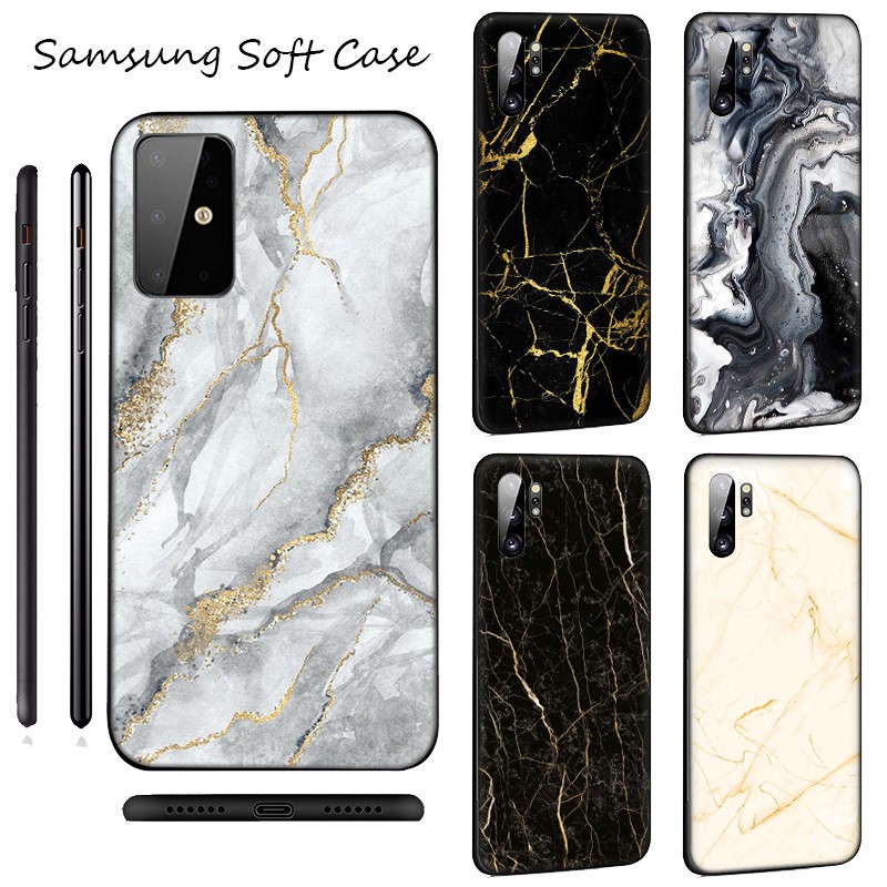 Samsung Galaxy S10 S9 S8 Plus S6 S7 Edge S10+ S9+ S8+ Casing phone Soft Case LU182 Marble Pattern Printing