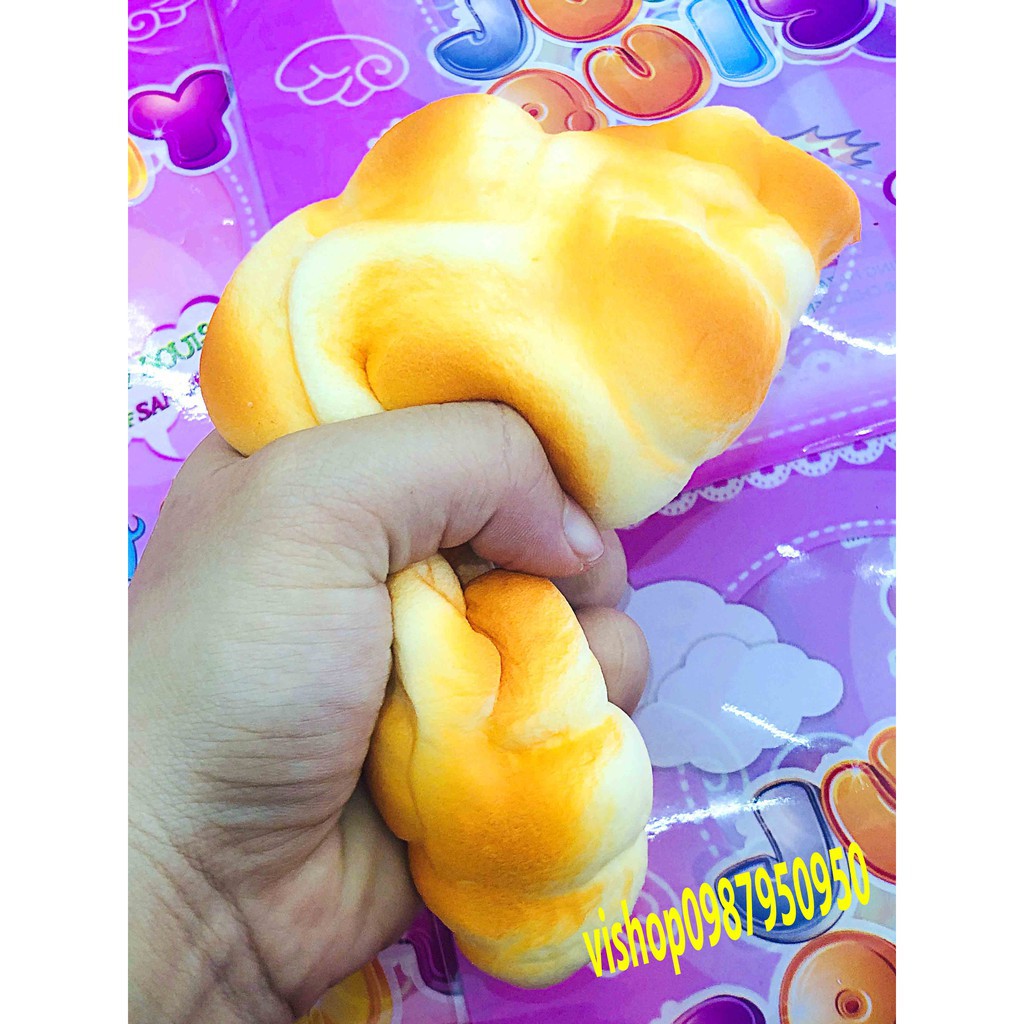 ĐỒ CHƠI SQUISHY BÁNH MỲ DÀI HOA CÚC mã BEQ54 Xgiảm nhẹ