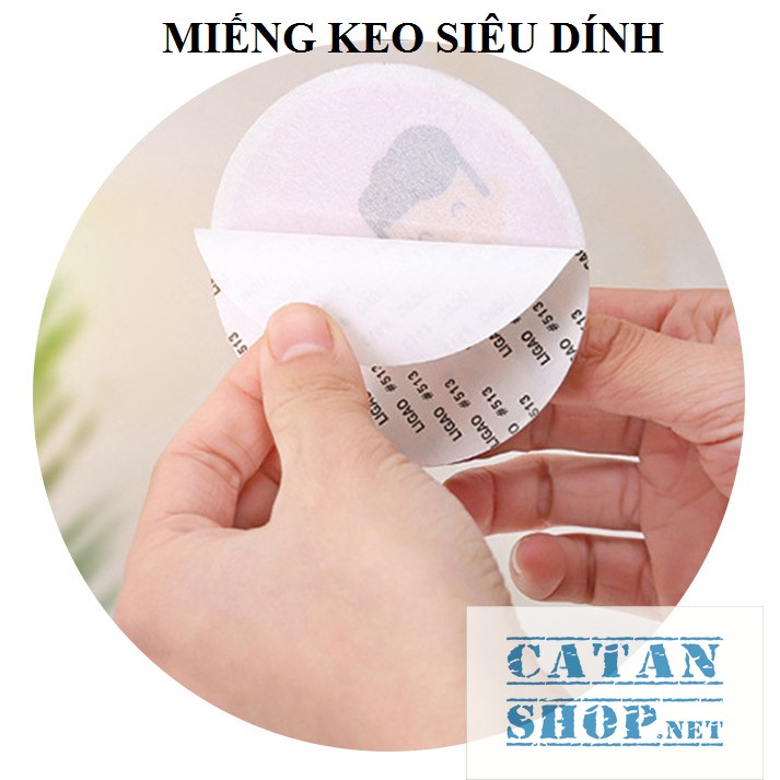 Móc Dán Tường 3D tròn Siêu Dính Chịu Lực Tốt Treo Tường Chắc Chắn 7.5*7.5 cm, cute(giao ngẫu nhiên)GD413-MOC3DTron