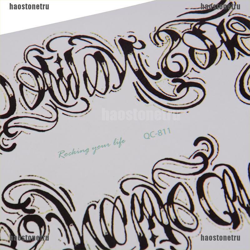 1 Hình Xăm Dán Tạm Thời Hình Chữ Cái Tiếng Anh Chống Thấm Nước