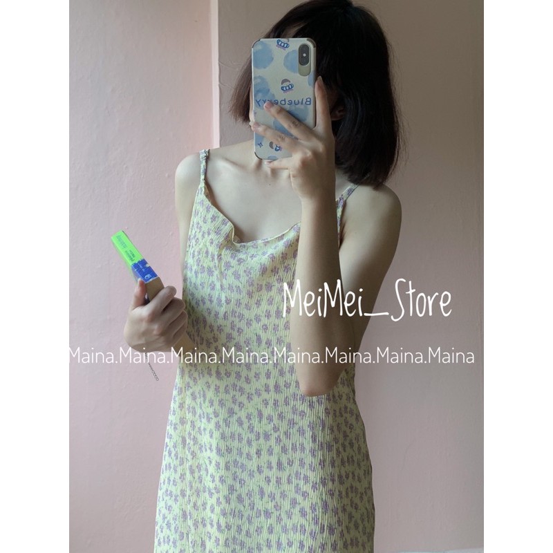 [Rẻ vô địch] Váy hai dây maxi hoa nhí dáng dài K.er