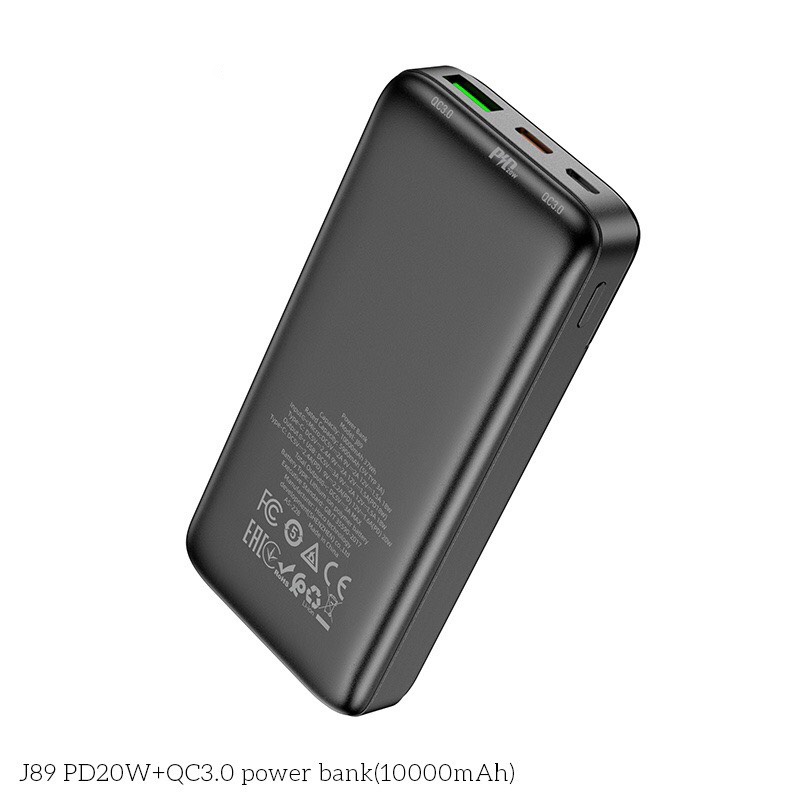 Pin sạc dự phòng Hoco J89 10000mah sạc nhanh 3A PD 20W có đèn led hiển thị phân trăm pin hàng chính hãng.