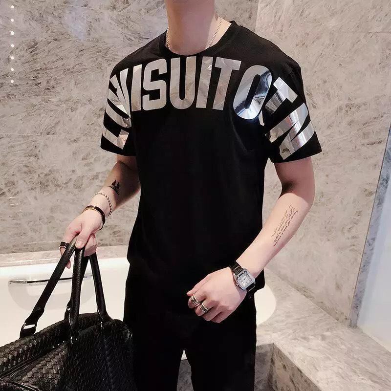Áo thun Stee LOVIS VUITOTN Kim loại Unisex