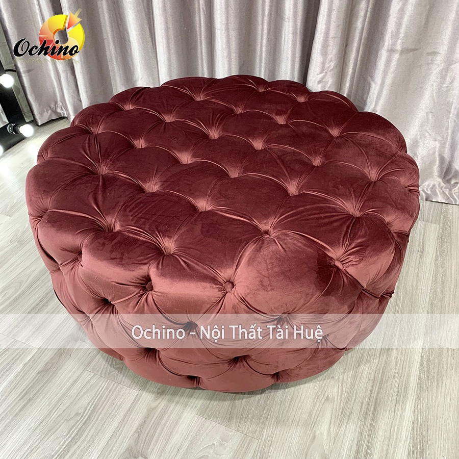 Ghế Đôn Tròn Nhún cổ điển Cao Cấp Cách Điệu Sang Chảnh Dành Cho Các Shop Thời Trang Size 80cm ( Đủ màu)