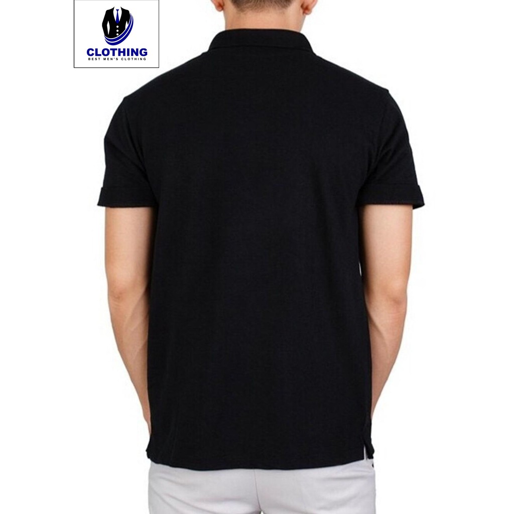 Áo phông nam cổ bẻ trơn (4 MÀU ) ngắn tay chất liệu cotton co giãn 4 chiều dáng ôm body | BigBuy360 - bigbuy360.vn