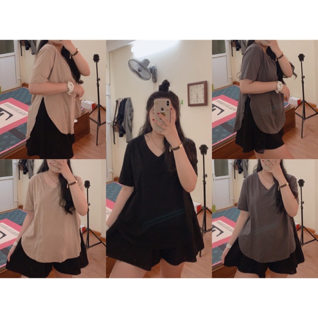 Áo Phông Lanh Xẻ Tà Bigsize