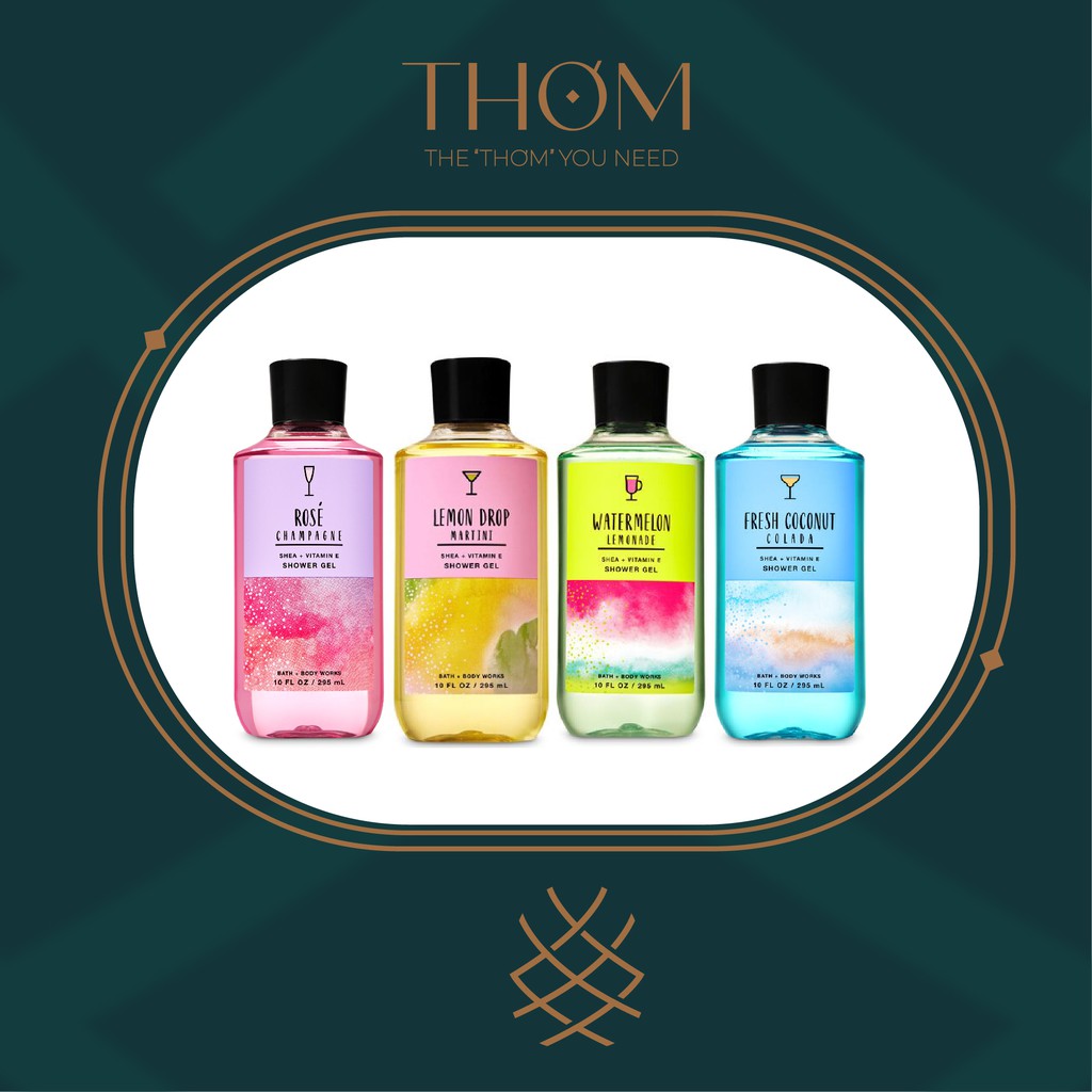 ROSÉ CHAMPAGNE | FRESH COCONUT COLADA | LEMON DROP MARTINI | WATERMELON LEMONADE - GEL TẮM BATH & BODY WORKS | BigBuy360 - bigbuy360.vn