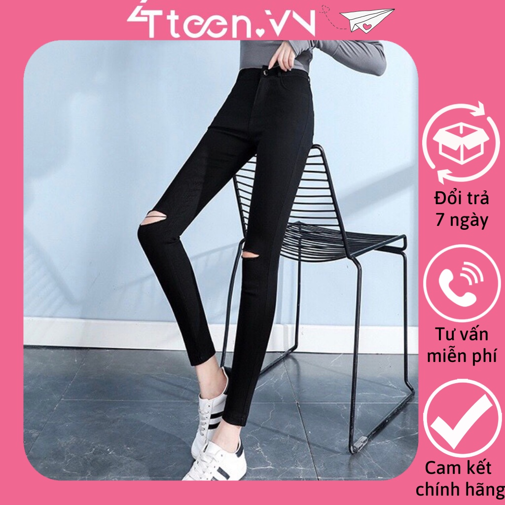 Quần Jeans nữ ôm trơn co giãn