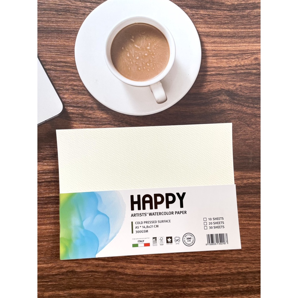 Giấy vẽ màu nước HAPPY hạng họa sĩ 300gsm