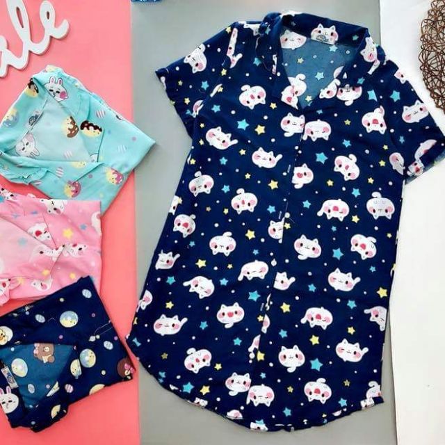 Đầm Pizama kate thái và 2 dây