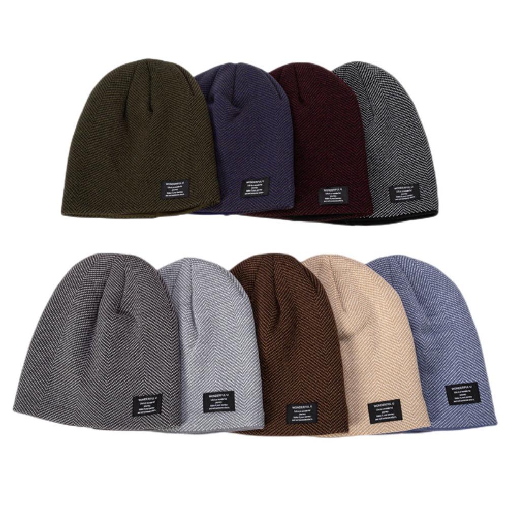 Mũ Beanie Dệt Kim Dày Dặn Giữ Ấm Thời Trang