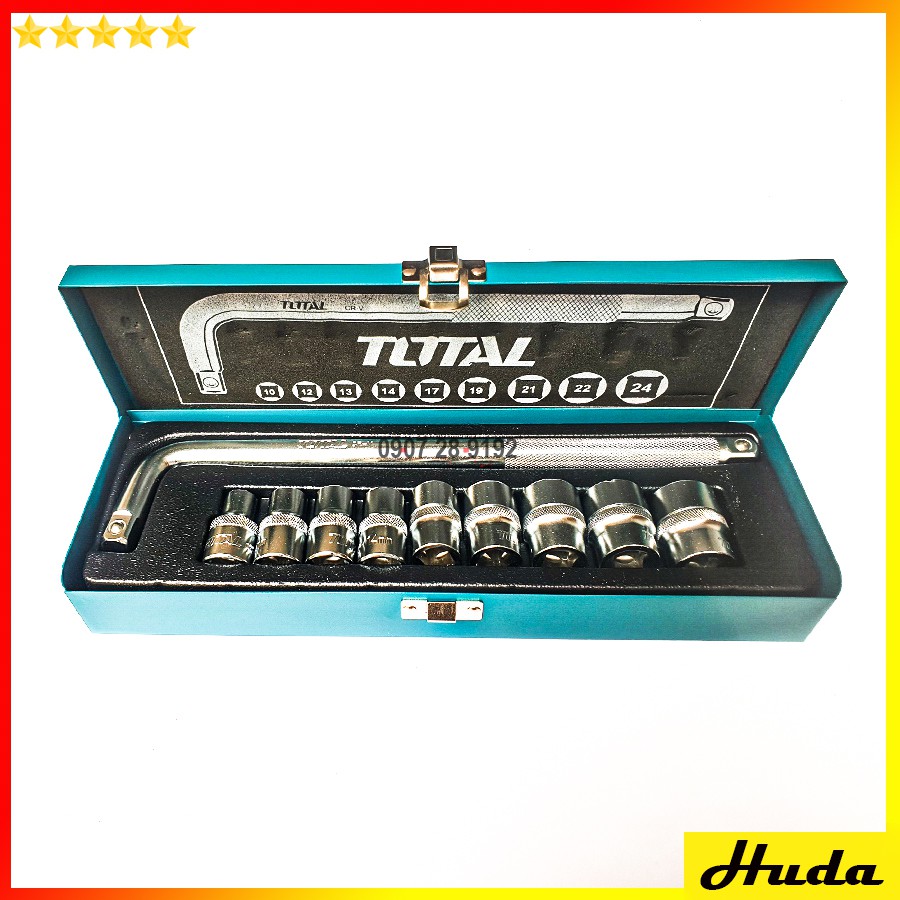 Bộ 10 đầu tuýp 1/2 inch TOTAL THTL121101 POI