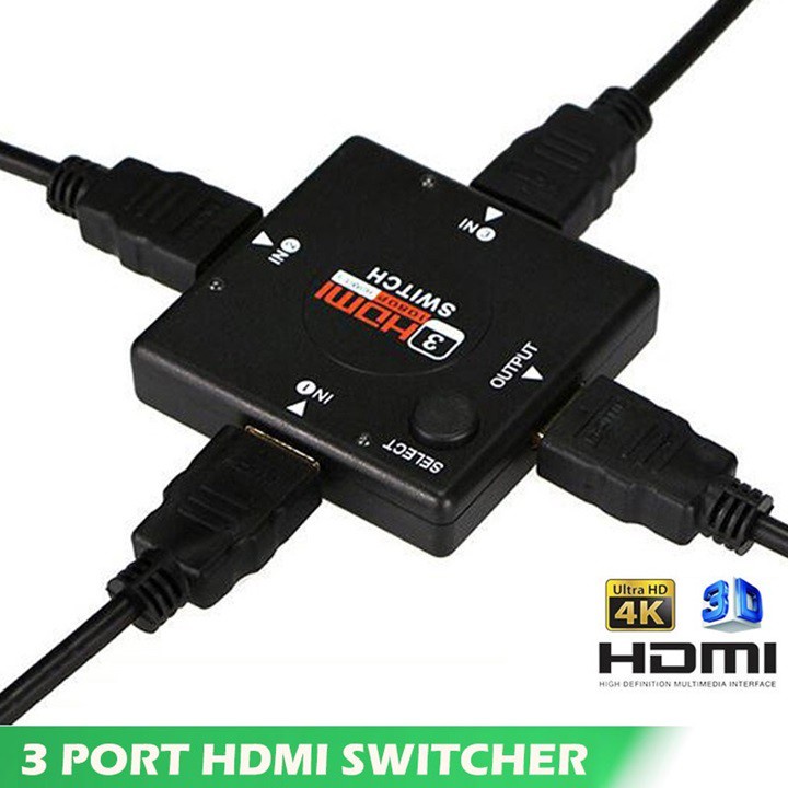 Hub Chia Tín Hiệu HDMI 1080p 3 In 1 Out Switch HDMI -dc631