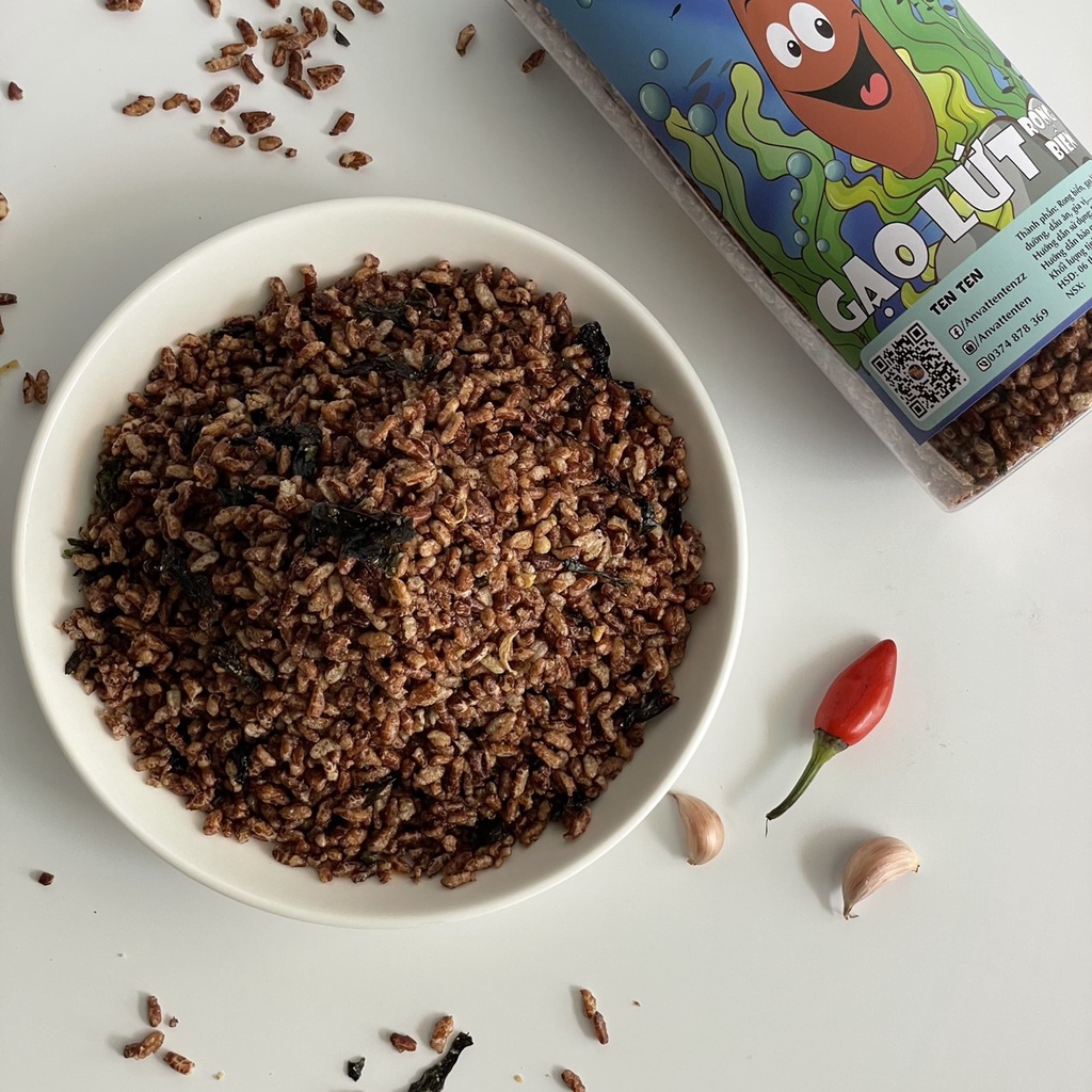 Gạo lứt rong biển Lê Hải 320g ăn liền vị mặn cho người ăn kiêng ăn chay
