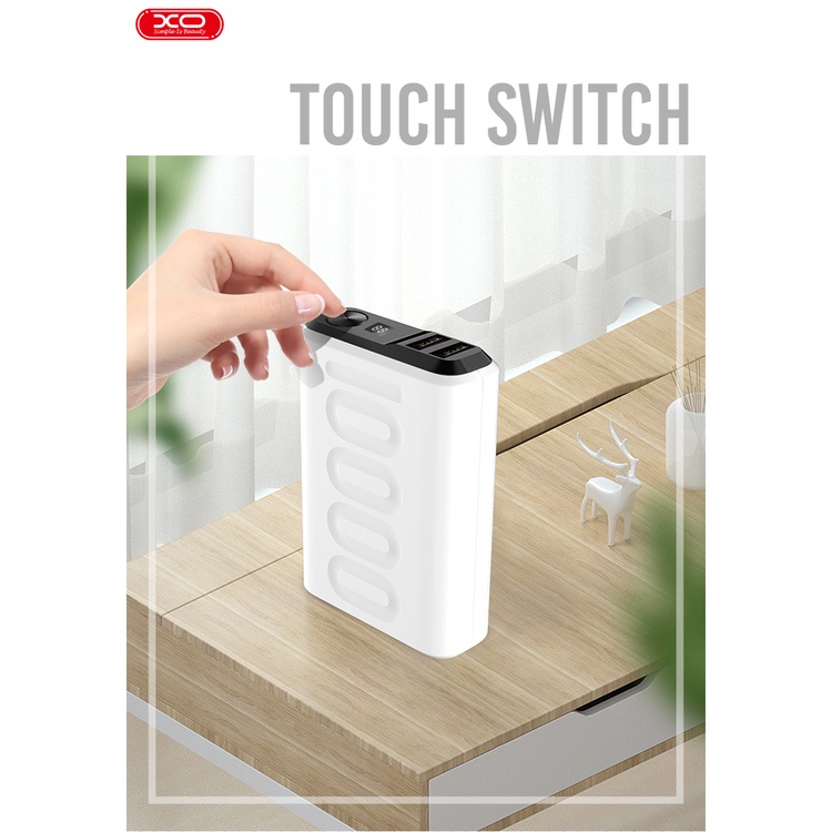 Sạc dự phòng XO PB69 dung lượng 10000 mAh Dành cho iPhone IP 6 6s 7 8 Plus X Xs 11 12 Pro Max iPad Mini