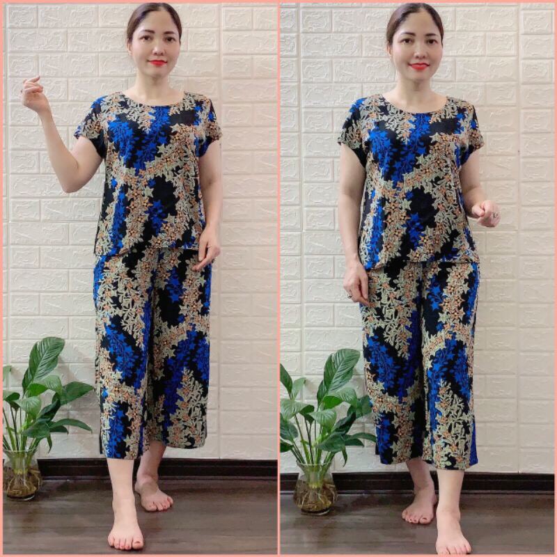 Đồ Bộ Lanh Trung Niên Sớ Lửng Size Nhỏ 40-45Kg