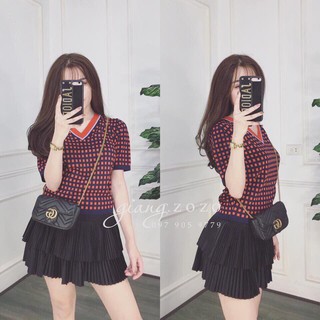 Chân váy xếp ly 2 tầng