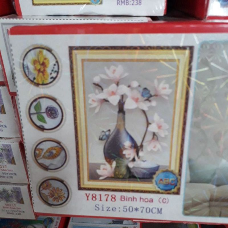 Tranh đính đá bình hoa y8178 (50*70)