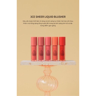 má hồng dạng lỏng 3CE Sheer Liquid Blusher
