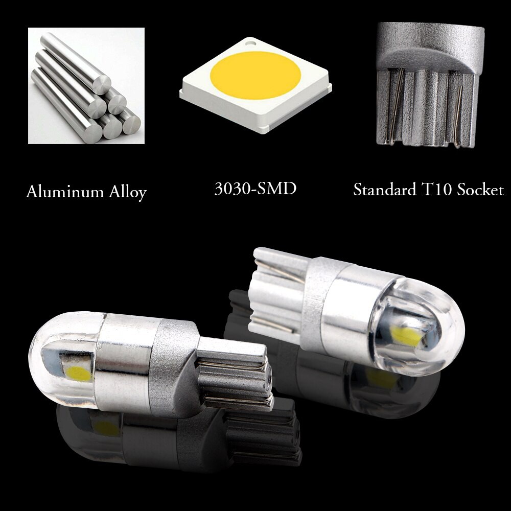 Bóng Đèn LED T10 2 SMD 3030 COB 12V Thủy Tinh Gắn Led Bulb Demi, Đèn Mặt Đồng Hồ Xe Máy, Light Sương Mù, Xi Nhan Ô Tô