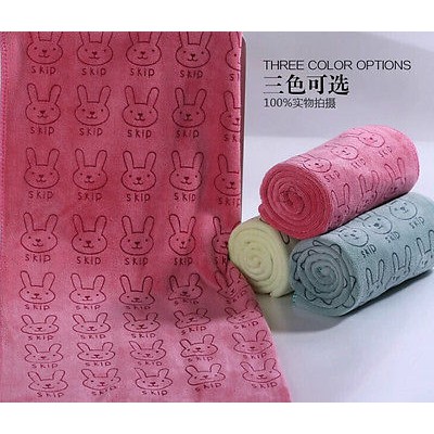 Khăn tắm mềm mại bằng cotton họa tiết thỏ cho bé sơ sinh