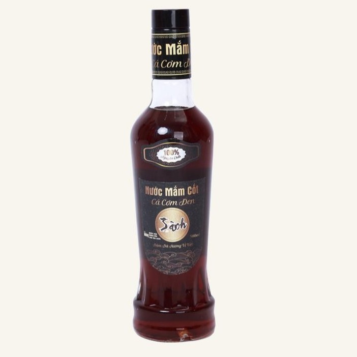 [Mặn vừa phải] Nước mắm cốt cá cơm đen Sành nguyên chất chai 500ml đạc sản Nghệ An dùng để chấm, nấu ăn