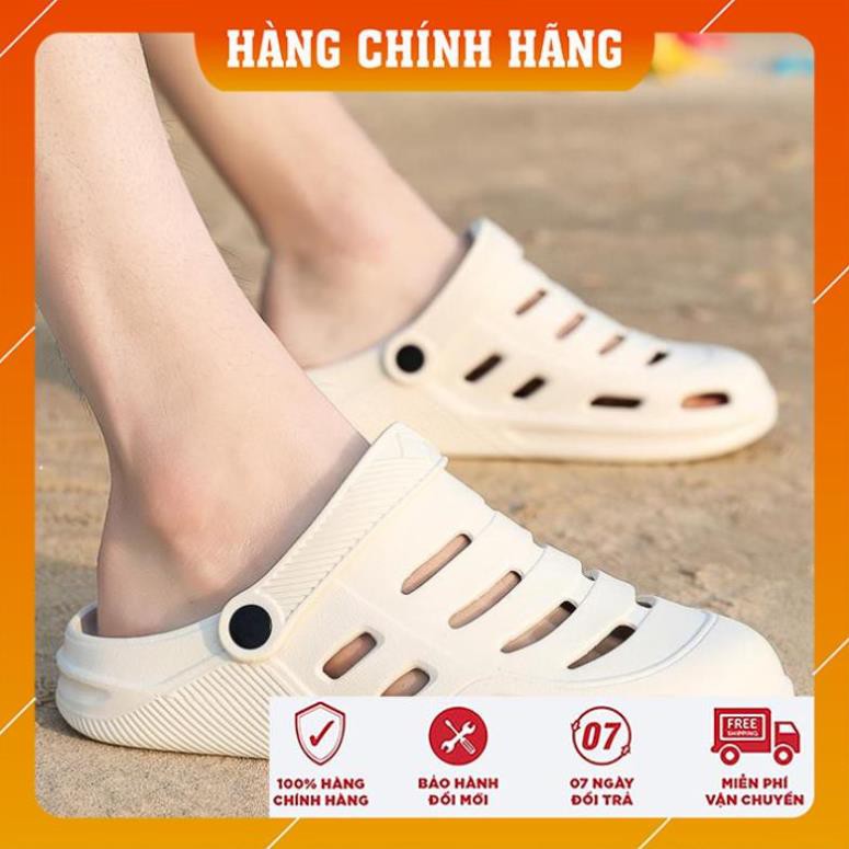 Giày Sandal Siêu Nhẹ Đục Lỗ Thoáng Khí Cho Nam