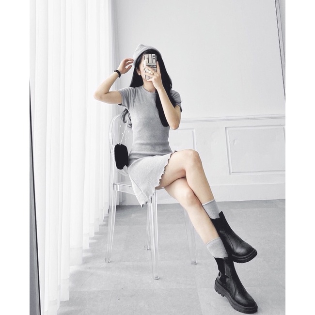 [Mã FAMARAL1 giảm 10K đơn 50K] Đầm Body Thun Gân Xoè Có Dây Kéo Tiện Lợi (Có Video Hình Thật) | BigBuy360 - bigbuy360.vn