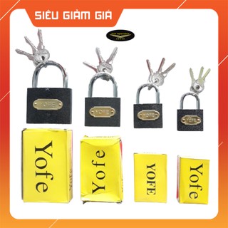 [Giá Hủy Diệt] Ổ Khóa Tri Đen Bấm Hiệu YOFE 3 Chìa, Khóa Cửa Nhỏ Gọn Đủ Kích Cỡ 32mm, 38mm, 50mm, 63mm, Rẻ Bền Đẹp