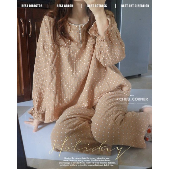 Bộ ngủ / mặc nhà pyjama dài ulzzang order