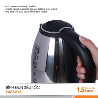 Bình đun siêu tốc Comet CM8215 1.5L {dhtn}
