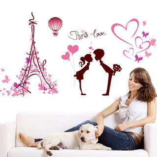 Decal dán tường paris love