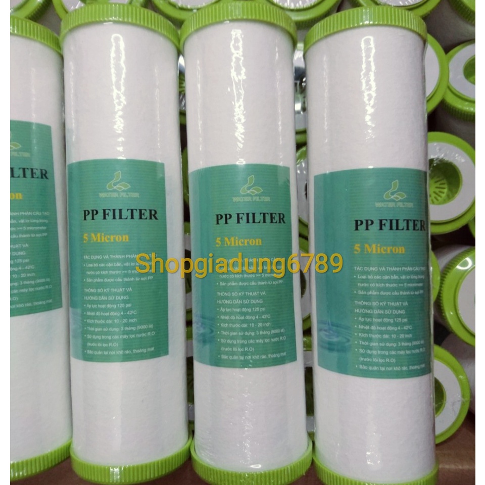 Lõi Lọc Nước Số 1 Nesca PP 10inch Có Đầu Bịt Dùng Cho Máy Lọc Nước RO, Cốc Lọc Chặn Đầu Nguồn