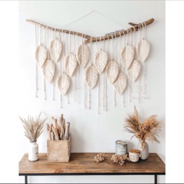 Mành macrame lá 1m2x0.8m
