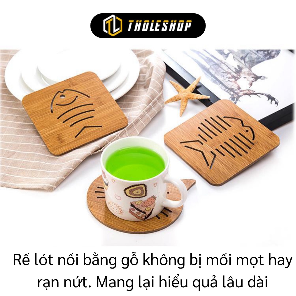 Miếng Lót Nồi - Rế Kê Nồi, Ly, Chén Bằng Gỗ, Đế Lót Trang Trí Bàn Ăn 4208