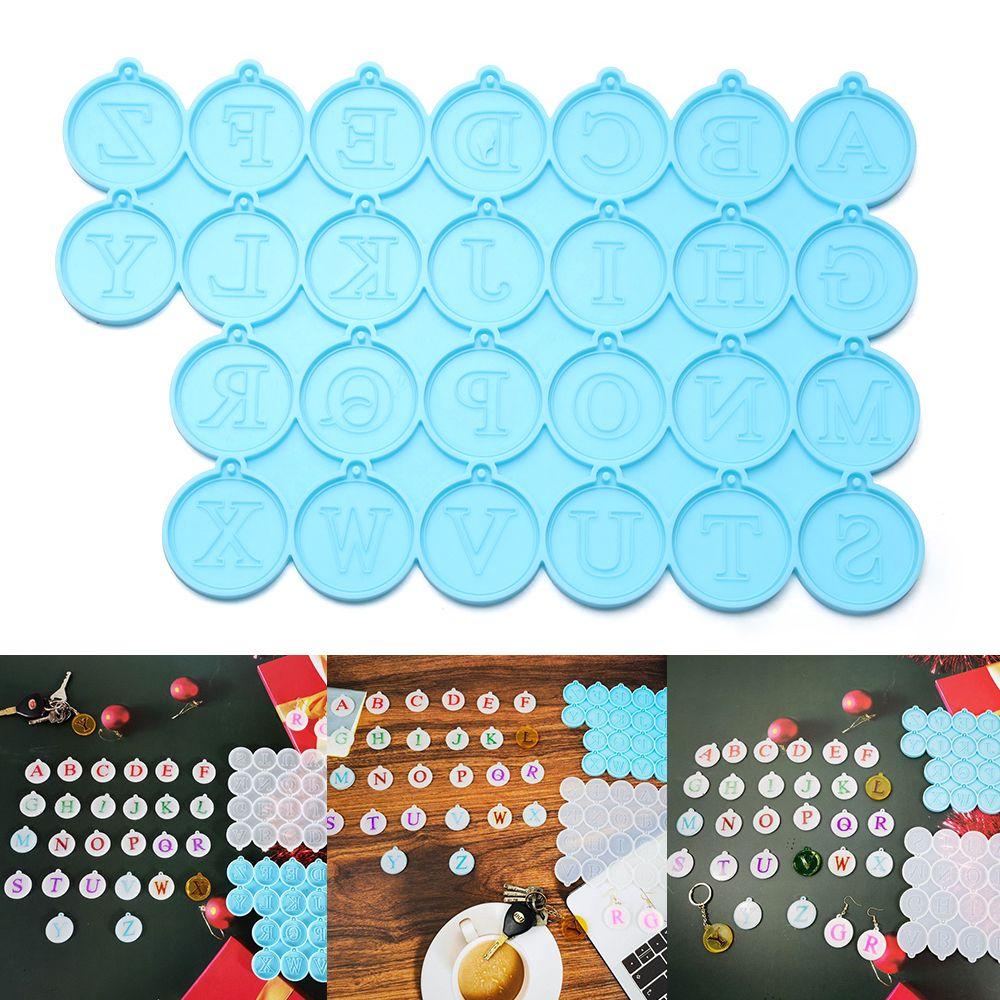 Khuôn Silicone Làm Bông Tai Bằng Epoxy UV Hình Chữ Cái Tiếng Anh