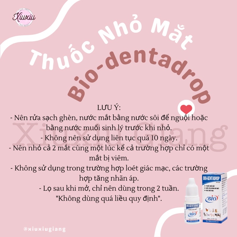 Nhỏ Mắt Bio-Gentadrop - Xiuxiu Giang