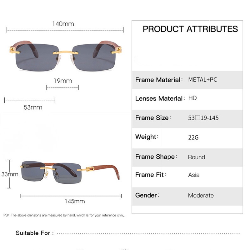 Kính mát chống tia UV400 gọng gỗ thời trang cho nam