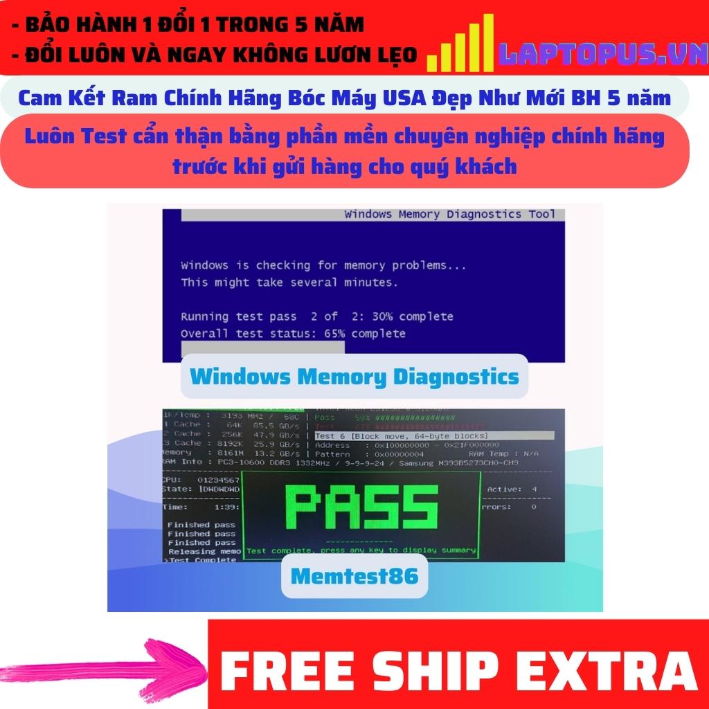 Ram DDR4 Laptop 4Gb bus 2133,2400,2666,3200MHz Samsung- và nhiều thương hiệu khác tháo máy Mỹ giao ngẫu nhiên, BH 5 năm