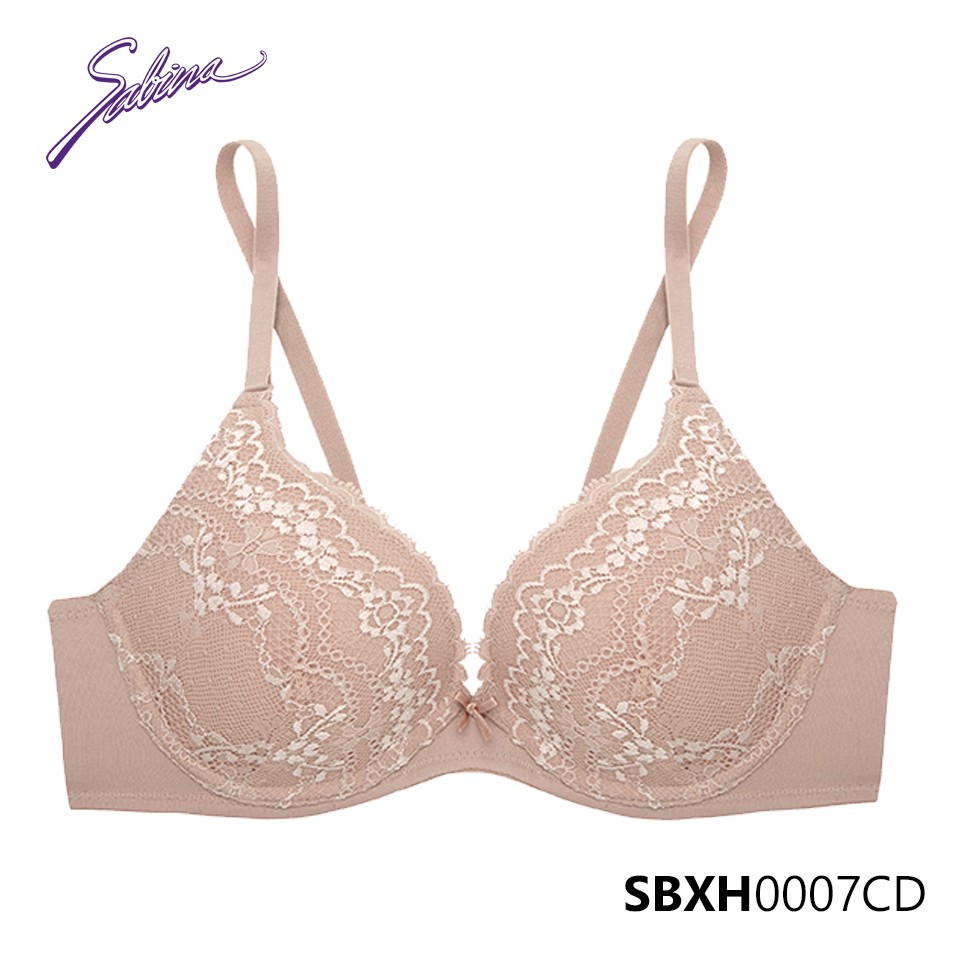 Combo Áo Lót Có Gọng Mút Dày Vừa Và Quần Đồng Bộ Màu Da Phối Ren Soft Doomm By Sabina SBXH0007CD+SUXH0007CD | BigBuy360 - bigbuy360.vn