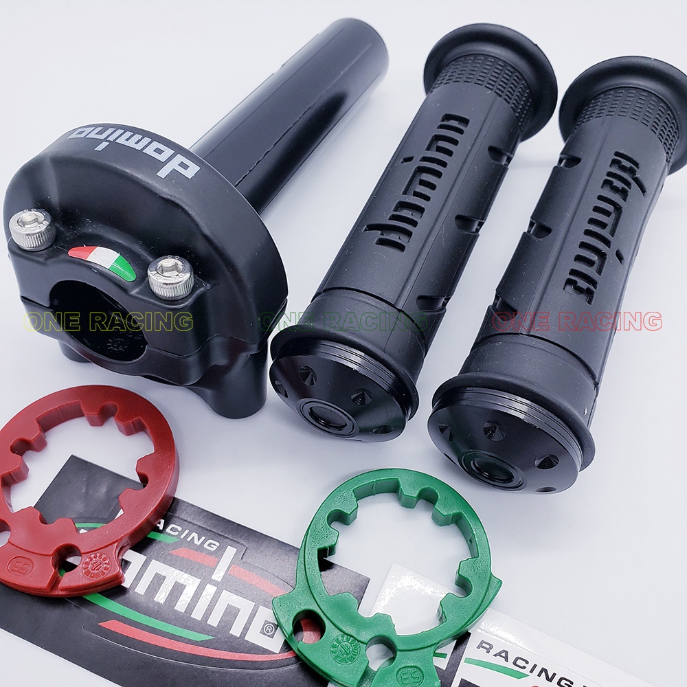 COMBO Cùm tăng tốc domino 2 dây ga, 2 Bao tay xe máy domino, mẫu cao cấp phù hợp cho tất cả dòng xe hiện nay, ONE RACING