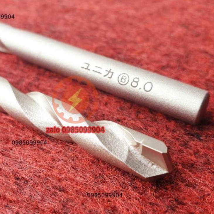 Mũi khoan bê tông có búa đuôi tròn Unika B khoan đá bê tông tường gạch 3 3.2 3.4 3.5 3.8 4.0 4.5 5.0 5.5 6.0 6.5 mm