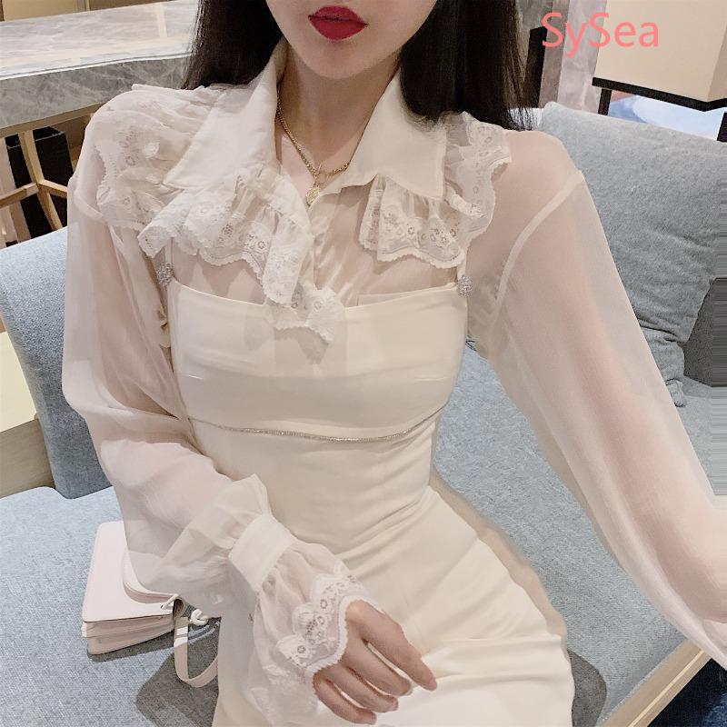 Women Fashion Summer White Long Sleeve Dress Elegant Dinner Wedding Dating Dress | BigBuy360 - bigbuy360.vn