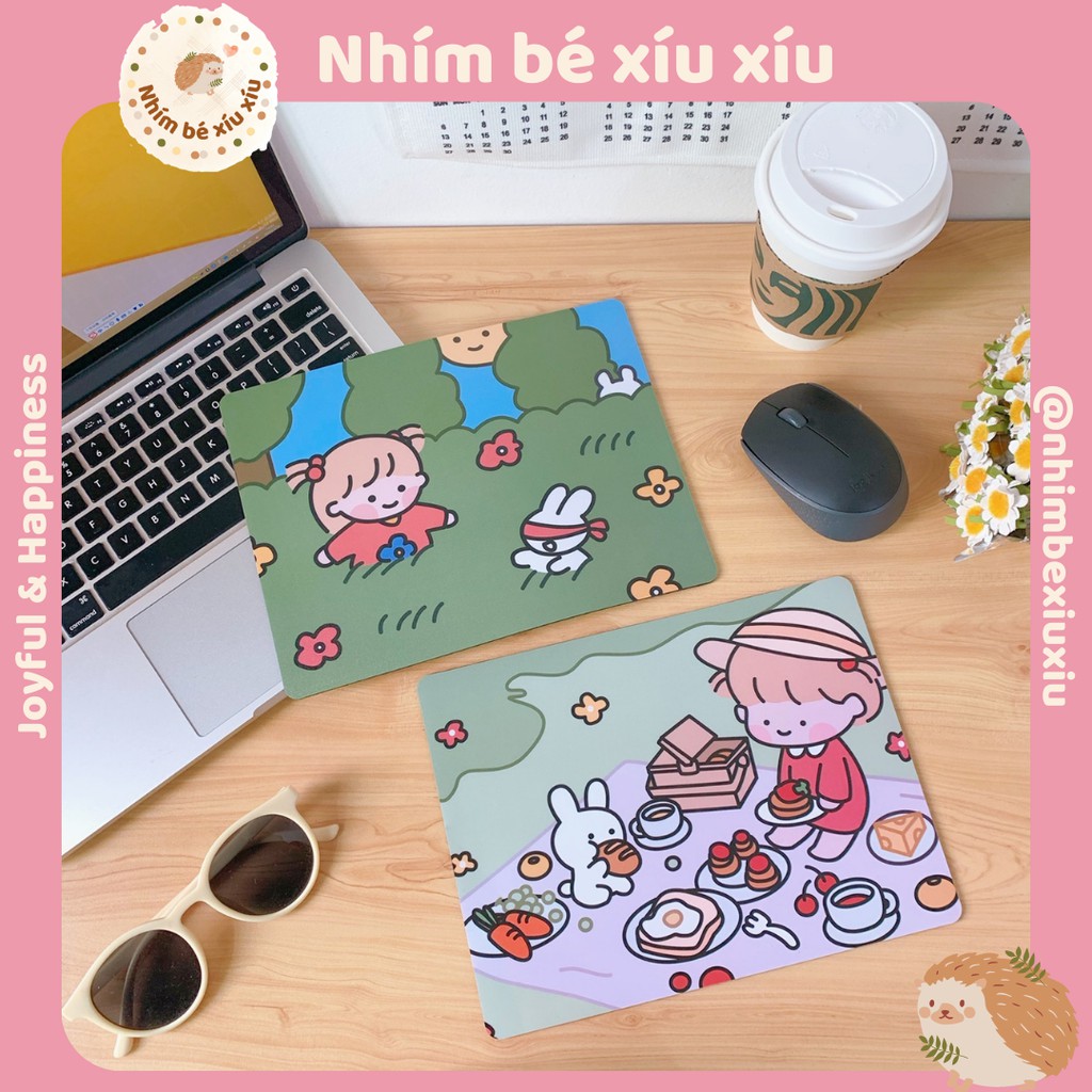 Tấm lót chuột Mira Girl mouse pad cute bàn di chuột chống thấm nước VT128