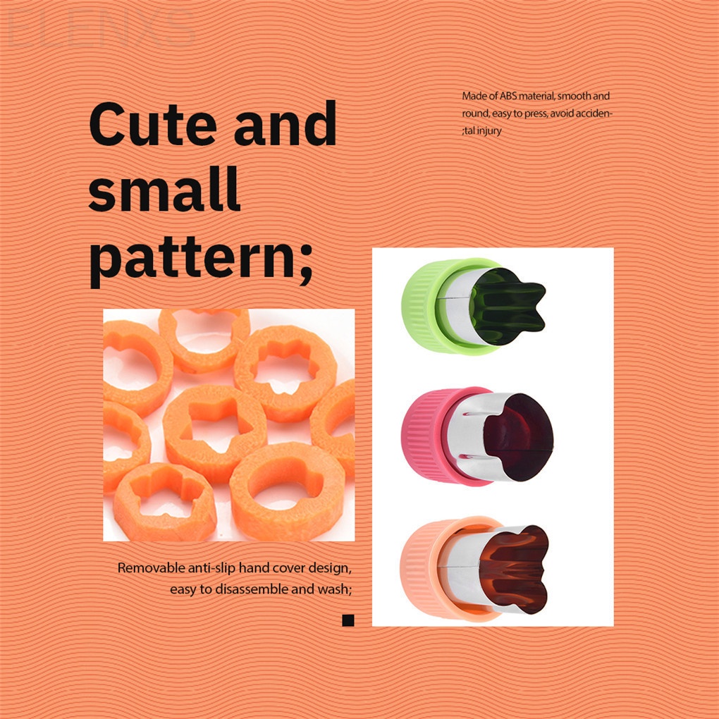 Bộ 3 Khuôn Cắt Tạo Hình Rau Củ Quả Bằng Thép Không Gỉ