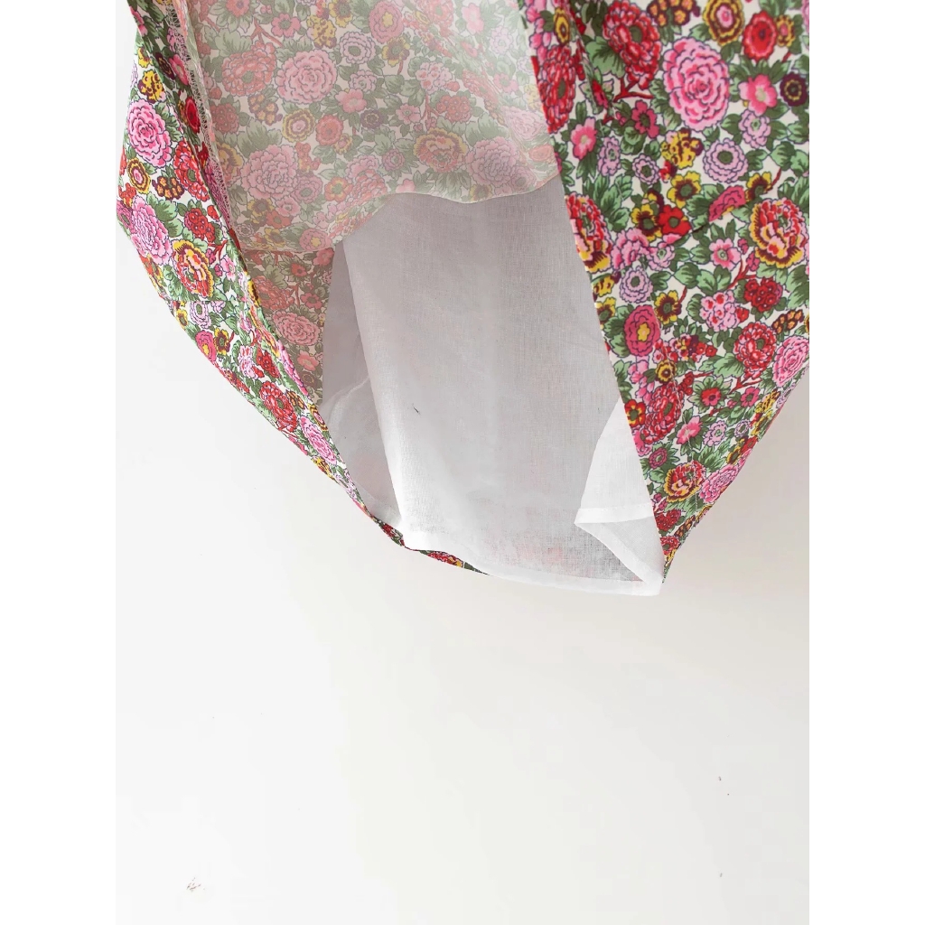 Đầm Nữ Cổ Vuông Tay Phồng In Hoa Thời Trang Mùa Hè 2020 | BigBuy360 - bigbuy360.vn