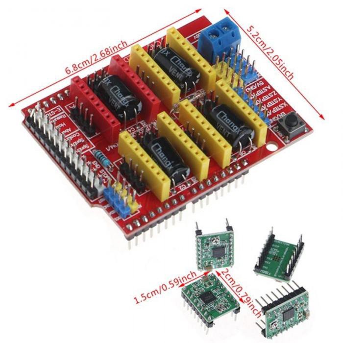 Bảng Mạch Mở Rộng Cnc Shield V3 + 4 Động Cơ Bước A4988 | WebRaoVat - webraovat.net.vn