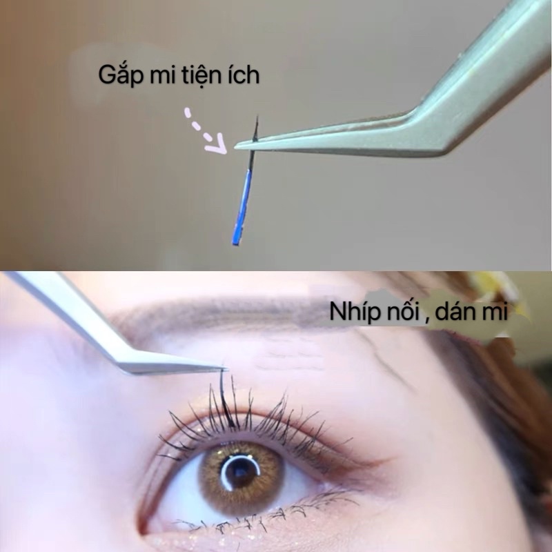Nhíp nhọn nối mi , gắn mi , đính đá đa năng Hugiastoree