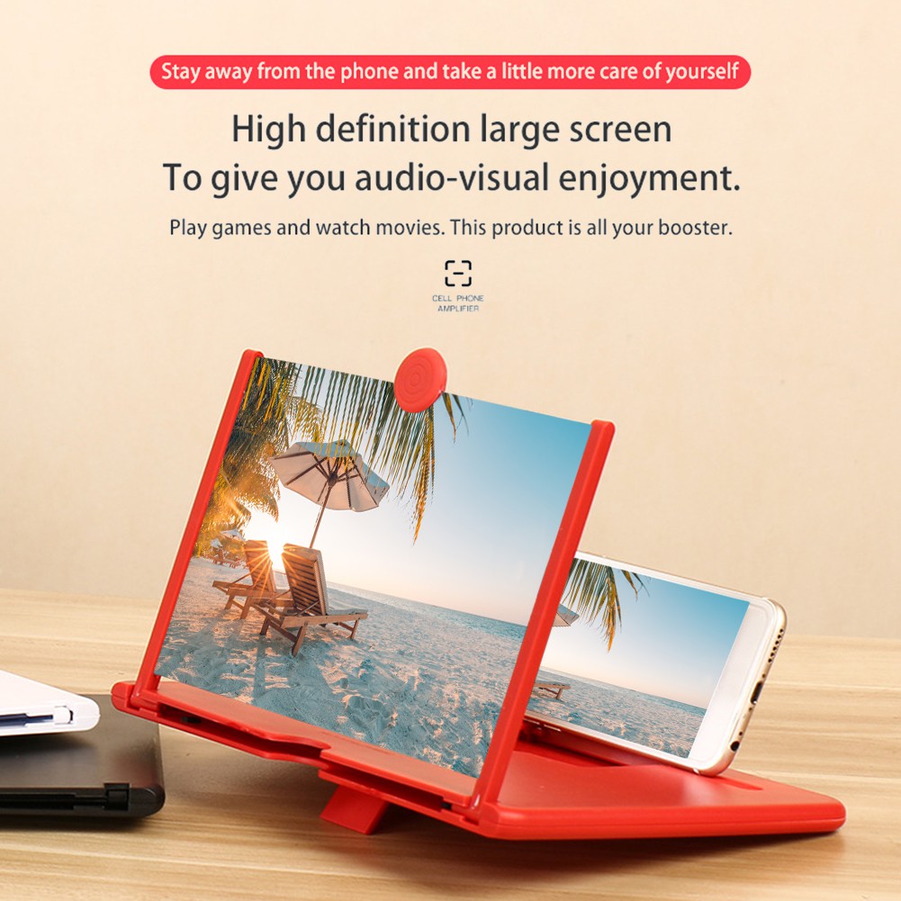 3D Folding Screen Amplifier Mobile Phone Video HD Video Magnifying Glass Stand For Movie Smart Phone Bracket Holder